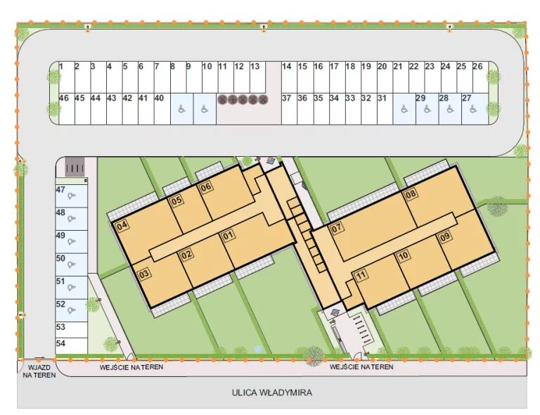 Plan zagospodarowania terenu - ul. Władymira