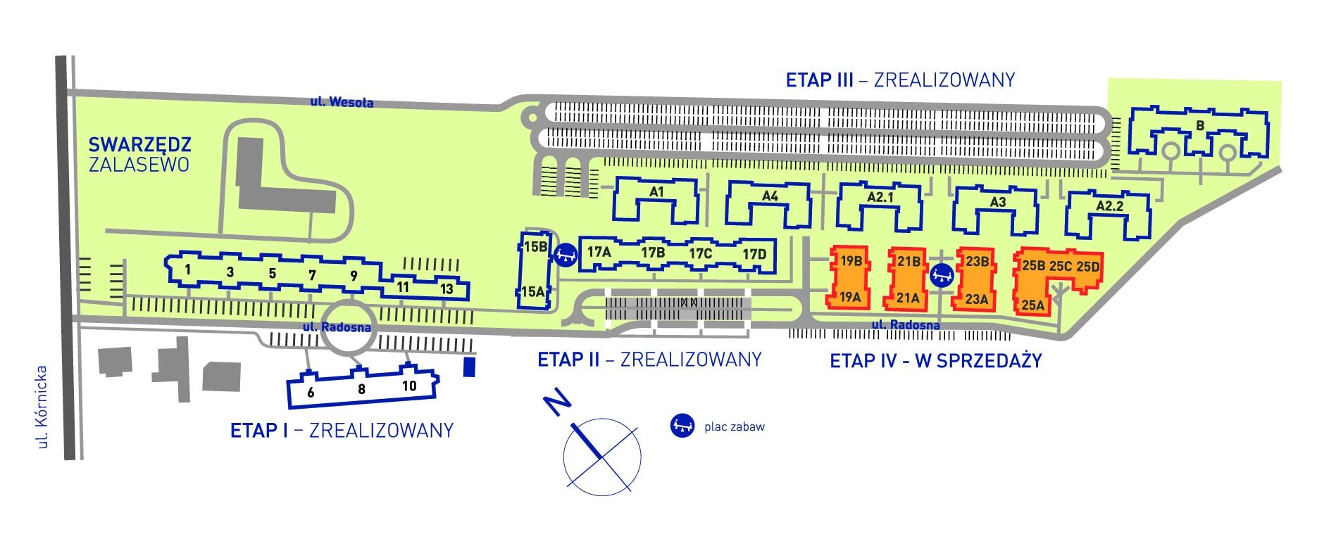 Plan zagospodarowania terenu - ul. Radosna